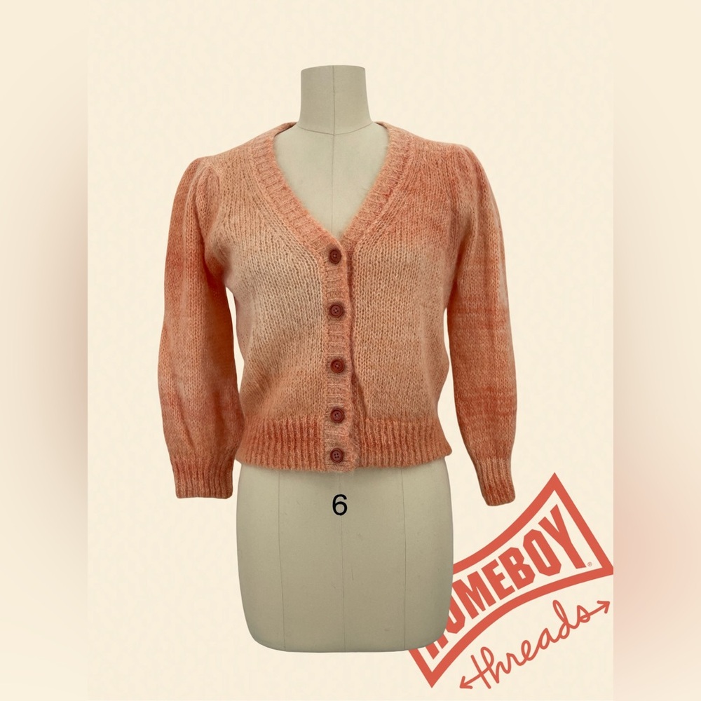 Maje Soft Peach Cardigan Sweater